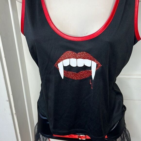 Dreamgirl Lady Vampire Sexy Halloween Costume Red/Black intimate Bedroom Cosplay - Picture 2 of 6